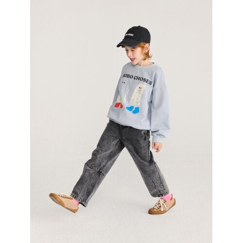 Bobo Choses Licht blauwe sweater met opdruk Bobo Choses Licht blauwe sweater met opdruk