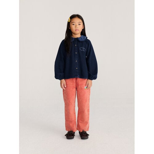Bobo Choses Donkerblauw denim shirt met kraagje Bobo Choses Donkerblauw denim shirt met kraagje