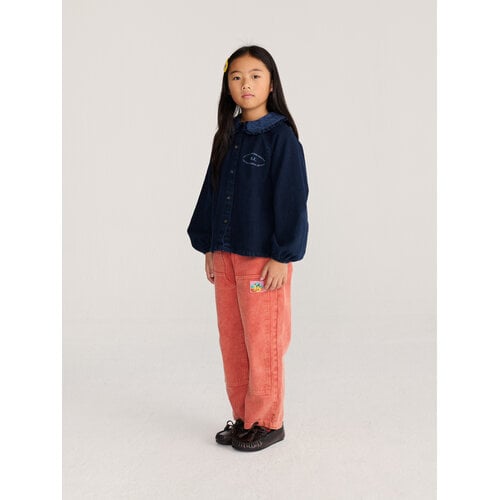 Bobo Choses Donkerblauw denim shirt met kraagje Bobo Choses Donkerblauw denim shirt met kraagje