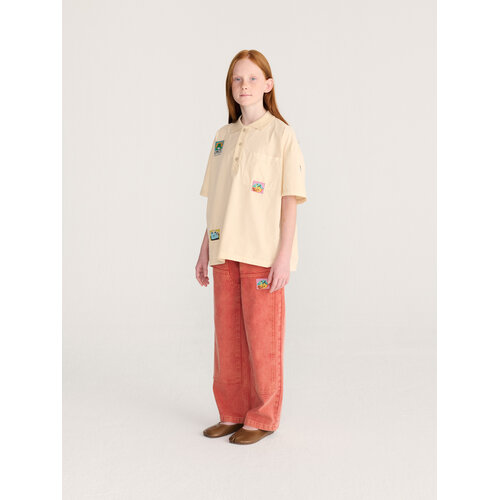 Bobo Choses Stoere rode denim broek