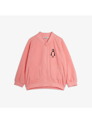 Mini Rodini Penguin Emb Microfleece Jacket | Pink