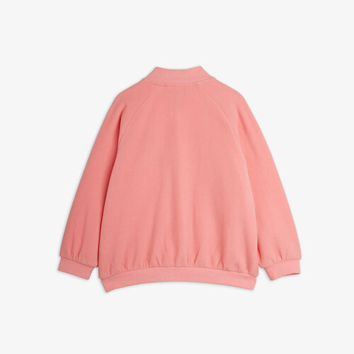 Mini Rodini Roze fleece jasje met pinguïn