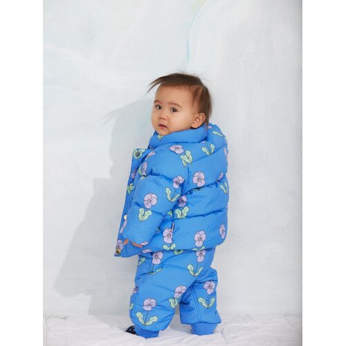 Mini Rodini Korte puffer met bloemenprint Mini Rodini Korte puffer met bloemenprint