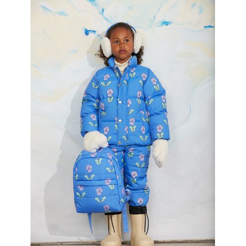 Mini Rodini Korte puffer met bloemenprint Mini Rodini Korte puffer met bloemenprint