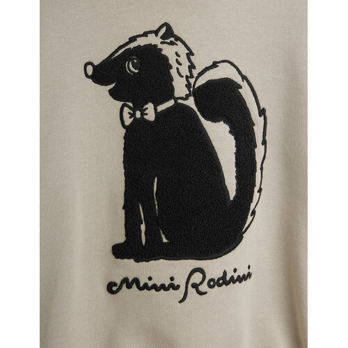 Mini Rodini Grijze sweater met stinkdier Mini Rodini Grijze sweater met stinkdier