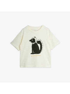 Mini Rodini Skunk Sp Ss Tee | Off-White Mini Rodini Skunk Sp Ss Tee | Off-White