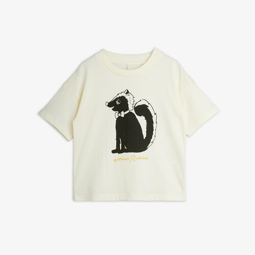 Mini Rodini Skunk Sp Ss Tee | Off-White Mini Rodini Skunk Sp Ss Tee | Off-White