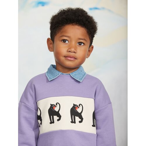 Mini Rodini Paarse trui met panthers Mini Rodini Paarse trui met panthers
