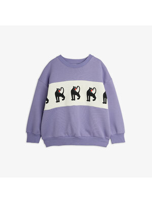 Mini Rodini Panther Panel Sweatshirt | Purple Mini Rodini Panther Panel Sweatshirt | Purple