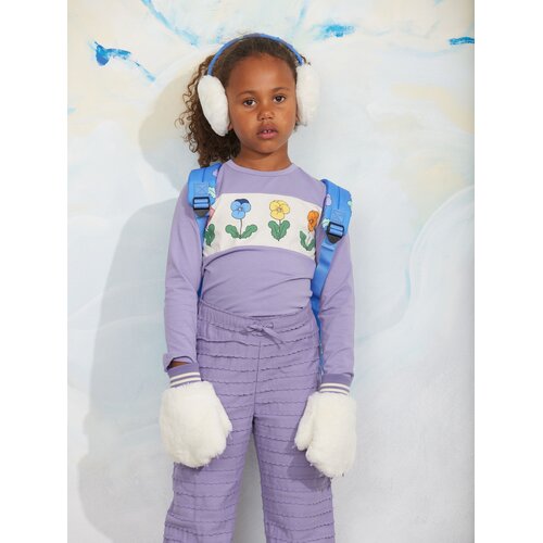 Mini Rodini Paarse longsleeve met viooltjes Mini Rodini Paarse longsleeve met viooltjes