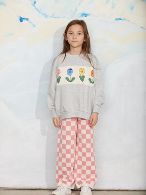 Mini Rodini Violas Panel Sweatshirt | Grey Melange
