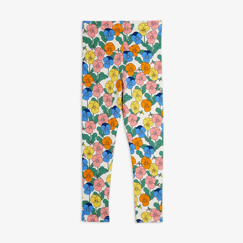 Mini Rodini Legging met gekleurde all-over viooltjes print Mini Rodini Legging met gekleurde all-over viooltjes print