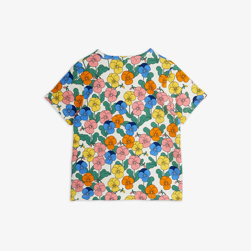 Mini Rodini T-shirt met gekleurde all-over viooltjes print Mini Rodini T-shirt met gekleurde all-over viooltjes print