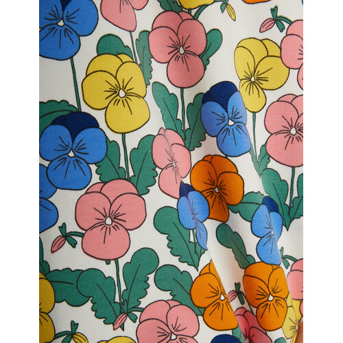 Mini Rodini T-shirt met gekleurde all-over viooltjes print Mini Rodini T-shirt met gekleurde all-over viooltjes print