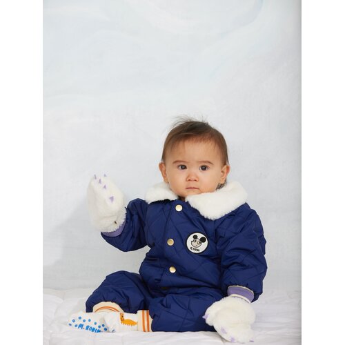 Mini Rodini Gewatteerd baby pakje met kraag Mini Rodini Gewatteerd baby pakje met kraag