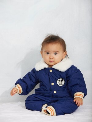 Mini Rodini Ritzratz Quilted Baby Overall | Blue