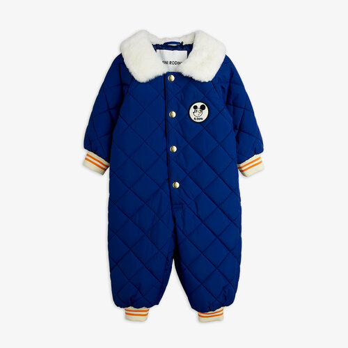 Mini Rodini Gewatteerd baby pakje met kraag Mini Rodini Gewatteerd baby pakje met kraag