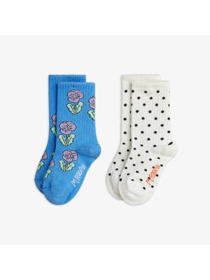 Mini Rodini Violas 2-Pack Socks | Multi Mini Rodini Violas 2-Pack Socks | Multi