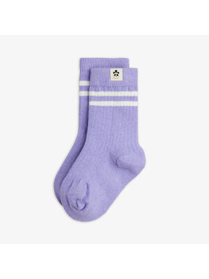 Mini Rodini Wool Rib 1-Pack Socks | Purple Mini Rodini Wool Rib 1-Pack Socks | Purple
