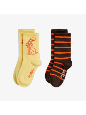Mini Rodini Rabbit 2-Pack Socks | Multi