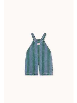 Tinycottons Retro Stripes Baby Denim Dungaree