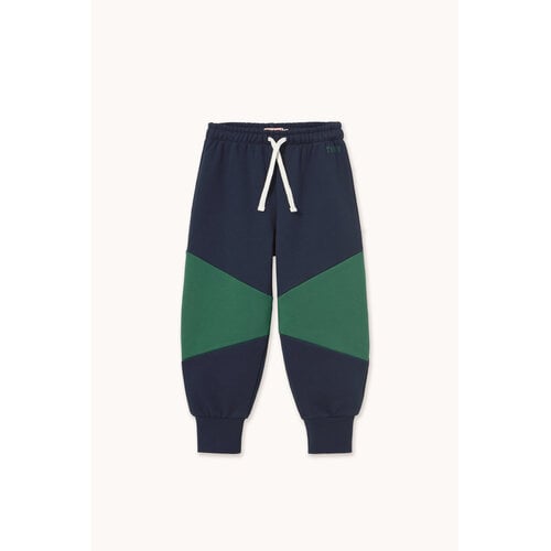 Tinycottons Color block sweat pants in donker blauw Tinycottons Color block sweat pants in donker blauw