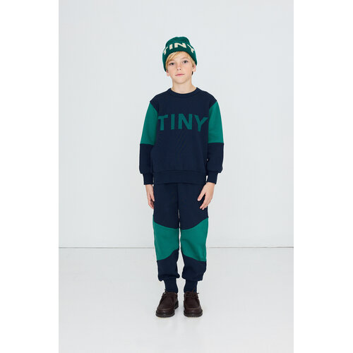 Tinycottons Color block sweater met Tiny opdruk Tinycottons Color block sweater met Tiny opdruk
