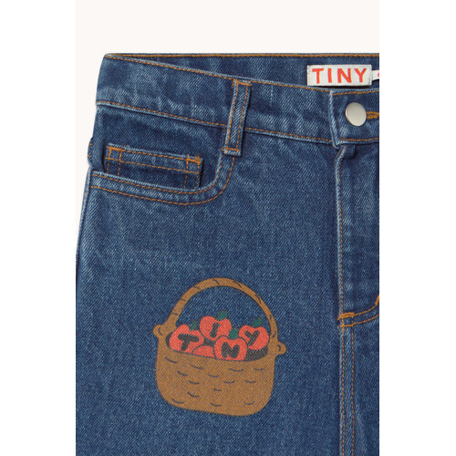 Tinycottons Denim broek met appeltjes print