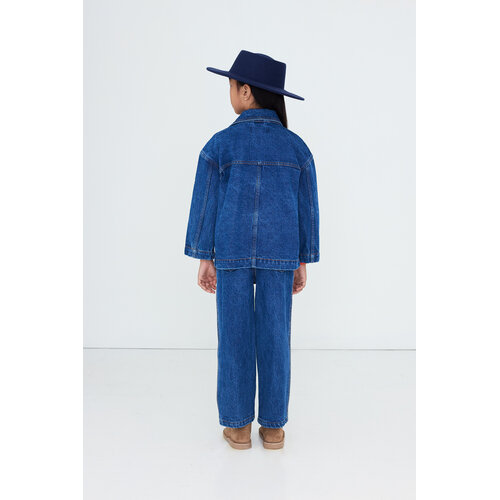 Tinycottons Denim broek met appeltjes print