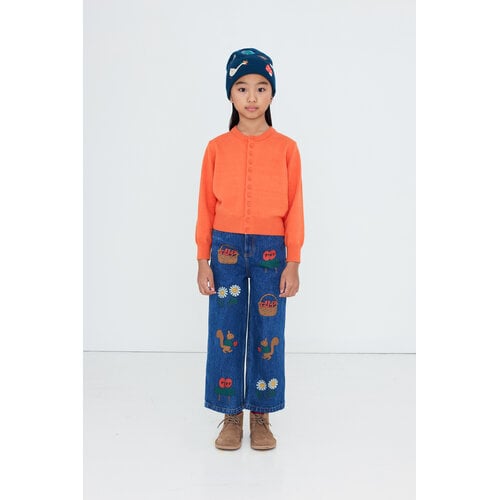 Tinycottons Denim broek met appeltjes print