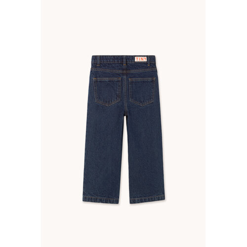 Tinycottons Denim broek met geborduurde paddestoelen