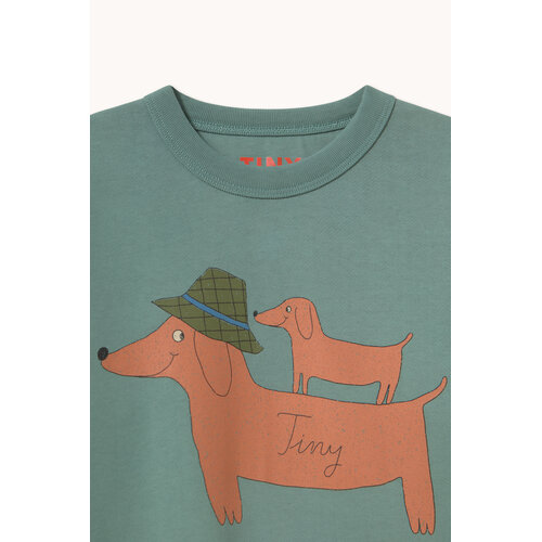 Tinycottons Groen sweatshirt met hondjes opdruk Tinycottons Groen sweatshirt met hondjes opdruk