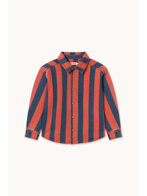 Tinycottons Red Stripes Denim Shirt Tinycottons Red Stripes Denim Shirt