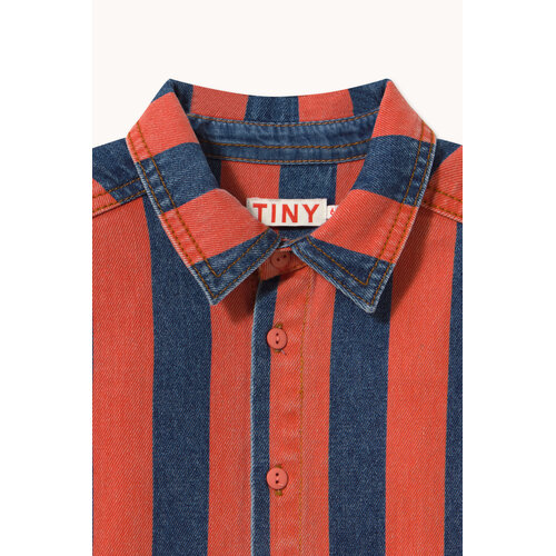 Tinycottons Rood gestreept denim shirt Tinycottons Rood gestreept denim shirt