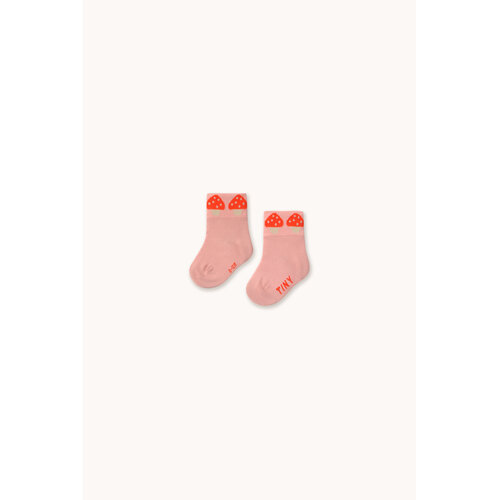 Tinycottons Vrolijke roze baby sokjes met paddestoelen Tinycottons Vrolijke roze baby sokjes met paddestoelen