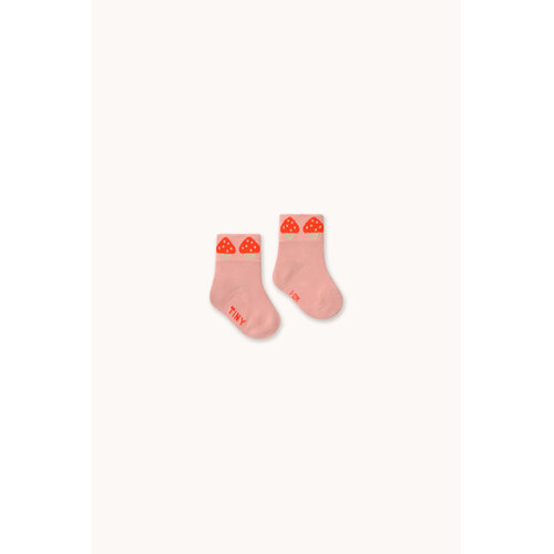 Tinycottons Vrolijke roze baby sokjes met paddestoelen Tinycottons Vrolijke roze baby sokjes met paddestoelen