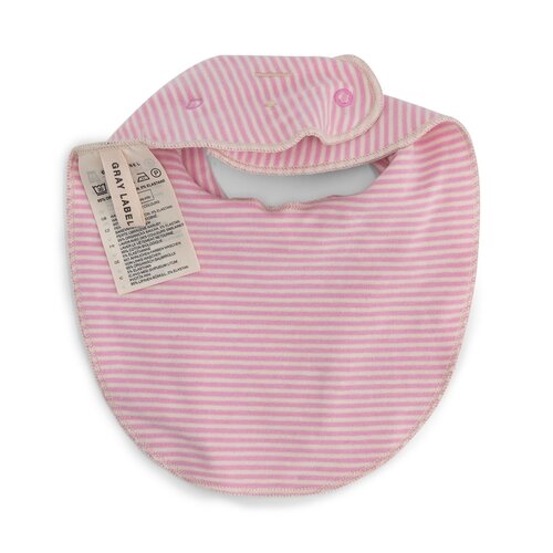 Gray label Gestreept baby slabbetje in Bubblegum roze & crème kleur Gray label Gestreept baby slabbetje in Bubblegum roze & crème kleur