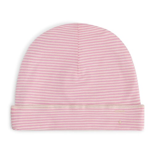 Gray label Gestreept baby mutsje in Bubblegum roze & crème kleur