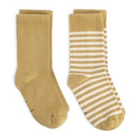 Ribbed Socks | 2-pack | Cookie - Cream