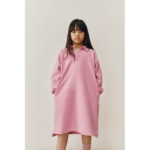 Gray label Polo Dress GOTS | Bubblegum Gray label Polo Dress GOTS | Bubblegum