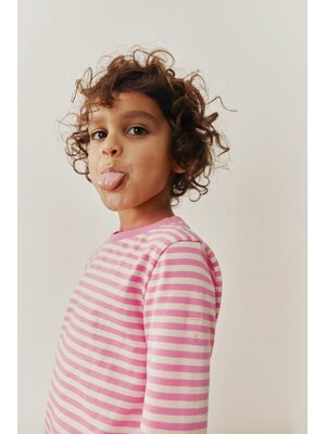 Gray label L/S Tee GOTS | Bubblegum - Cream Gray label L/S Tee GOTS | Bubblegum - Cream