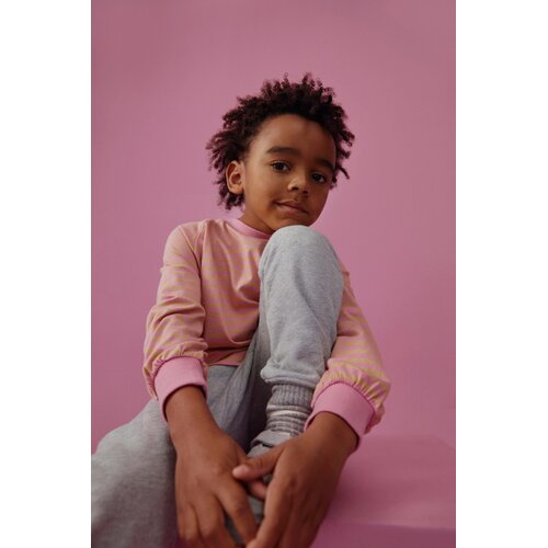 Gray label Oversized shirt met lange mouw in Bubblegum & Cookie