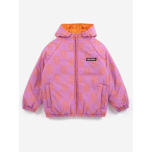 Bobo Choses Gekleurde reversible winterjas met capuchon