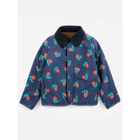 Stamp Bloom All Over Reversible Jacket | Navy Blue