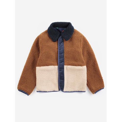 Bobo Choses Reversible jas met bloemenprint en een kraagje