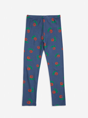Bobo Choses Stamp Bloom All Over Leggings | Navy Blue Bobo Choses Stamp Bloom All Over Leggings | Navy Blue