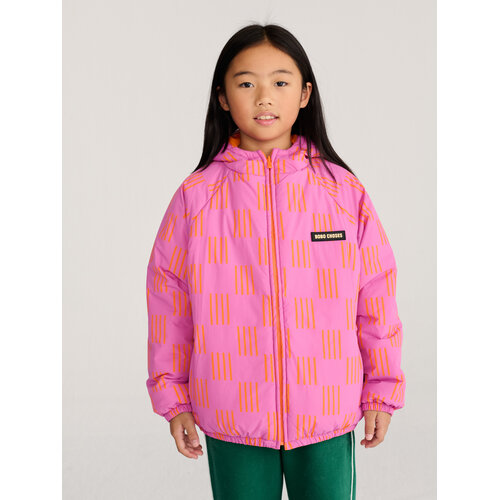 Bobo Choses Gekleurde reversible winterjas met capuchon