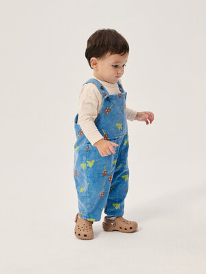 Bobo Choses Mush Monster Duo All Over Corduroy Overall | Blue