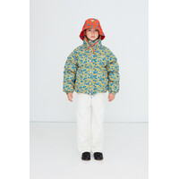 Flower Pattern Short Padded Jacket