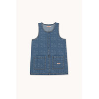 Dots Flowers Denim Dress